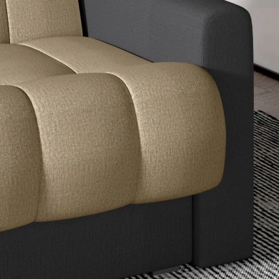 Dreisitzer-Sofa KAINDRA – hellbraun/dunkelgrau