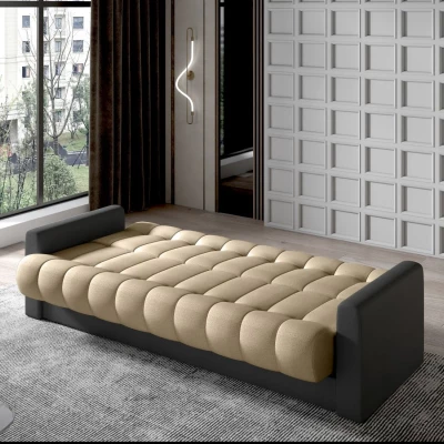 Dreisitzer-Sofa KAINDRA – hellbraun/dunkelgrau