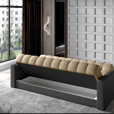 Dreisitzer-Sofa KAINDRA – hellbraun/dunkelgrau