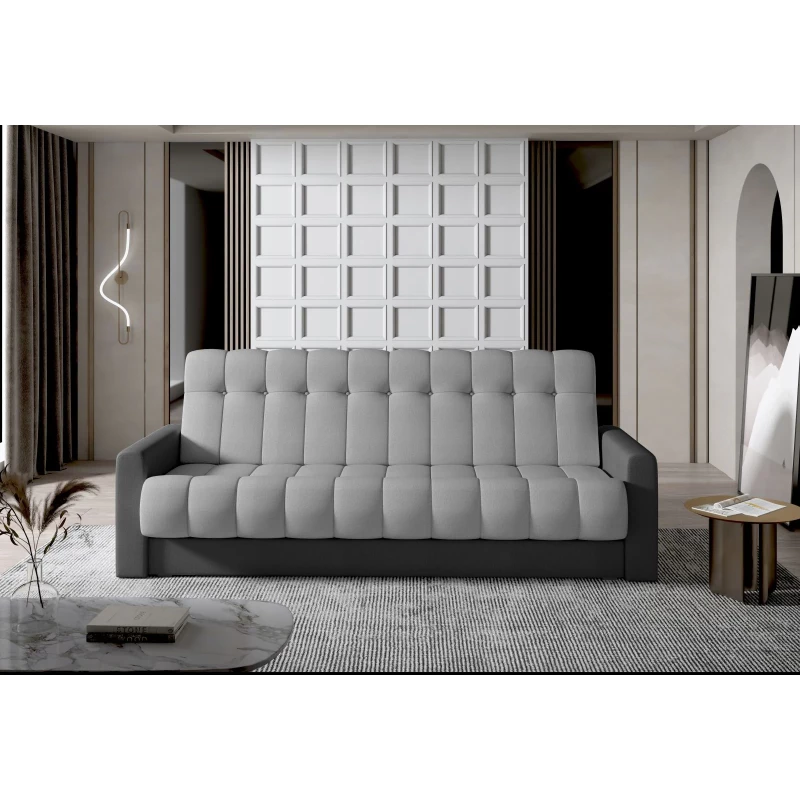 Dreisitzer-Sofa KAINDRA - grau / dunkelgrau