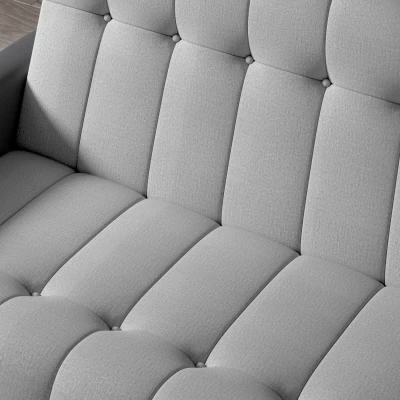 Dreisitzer-Sofa KAINDRA - grau / dunkelgrau