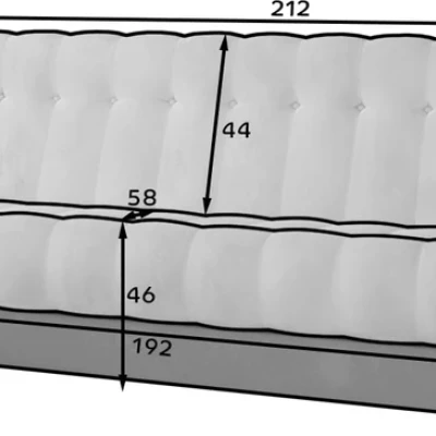 Dreisitzer-Sofa KAINDRA - grau / dunkelgrau