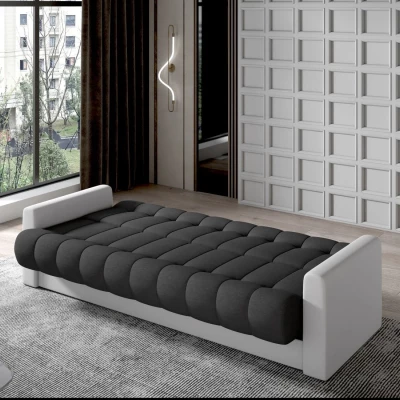 Dreisitzer-Sofa KAINDRA - Anthrazit / Weiß