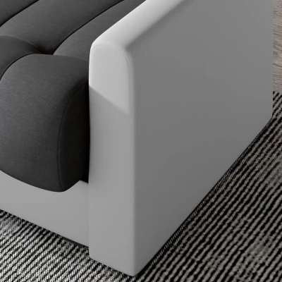 Dreisitzer-Sofa KAINDRA - Anthrazit / Weiß