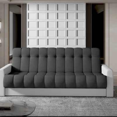 Dreisitzer-Sofa KAINDRA - Anthrazit / Weiß