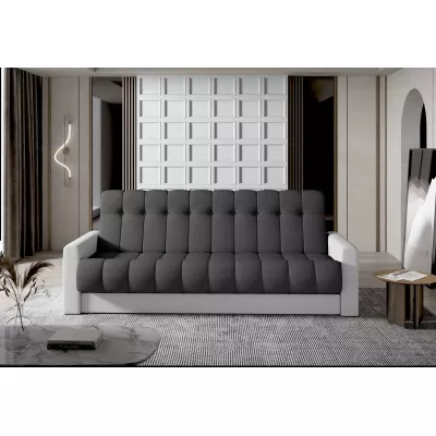 Dreisitzer-Sofa KAINDRA - Anthrazit / Weiß