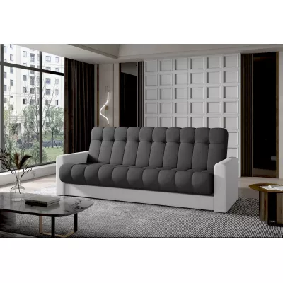 Dreisitzer-Sofa KAINDRA - Anthrazit / Weiß