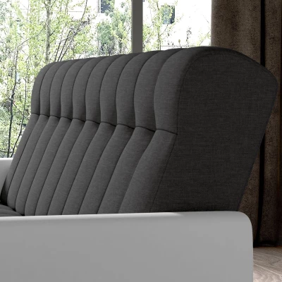 Dreisitzer-Sofa KAINDRA - Anthrazit / Weiß