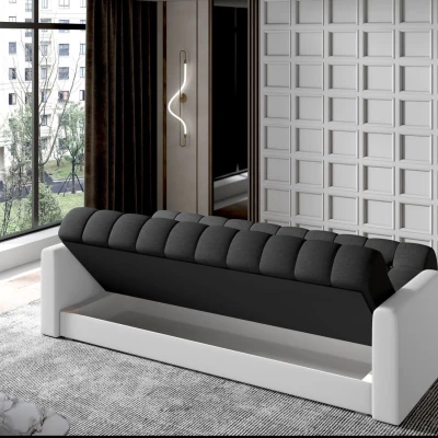 Dreisitzer-Sofa KAINDRA - Anthrazit / Weiß