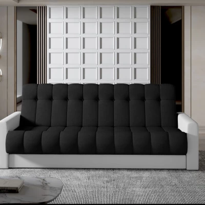 Dreisitzer-Sofa KAINDRA – schwarz/weiß