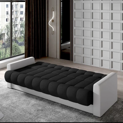 Dreisitzer-Sofa KAINDRA – schwarz/weiß