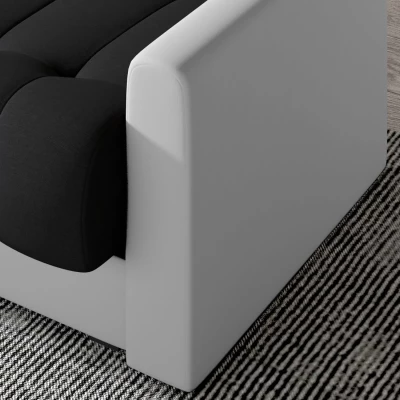 Dreisitzer-Sofa KAINDRA – schwarz/weiß
