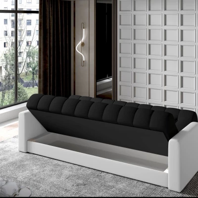 Dreisitzer-Sofa KAINDRA – schwarz/weiß