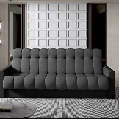 Dreisitzer-Sofa KAINDRA - grau/schwarz