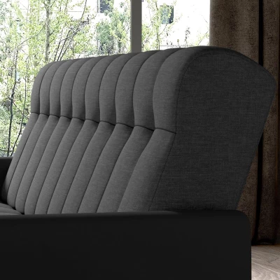Dreisitzer-Sofa KAINDRA - grau/schwarz