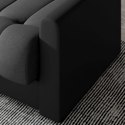Dreisitzer-Sofa KAINDRA - grau/schwarz
