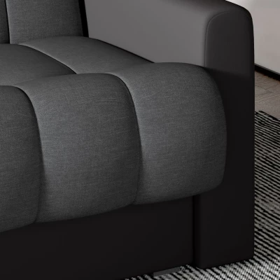 Dreisitzer-Sofa KAINDRA - grau/schwarz