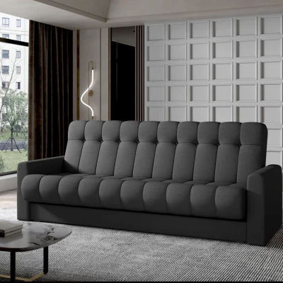 Dreisitzer-Sofa KAINDRA - grau/schwarz
