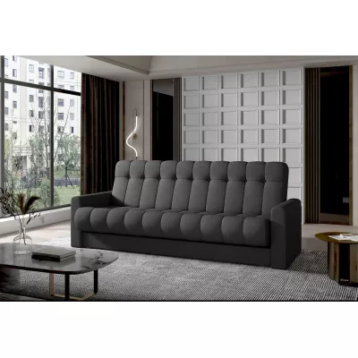 Dreisitzer-Sofa KAINDRA - grau/schwarz