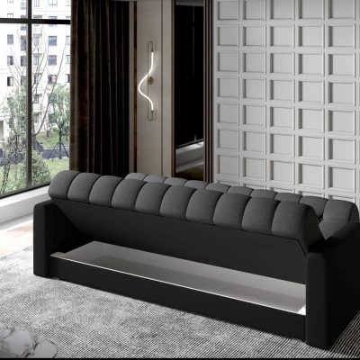 Dreisitzer-Sofa KAINDRA - grau/schwarz