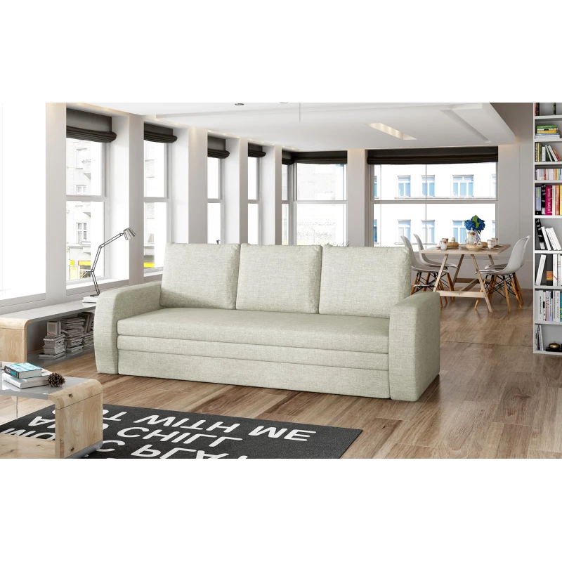 Schlafsofa mit Stauraum LYSITHEA - hellbeige