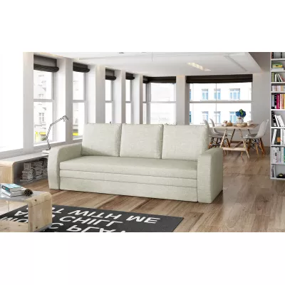 Schlafsofa mit Stauraum LYSITHEA - hellbeige