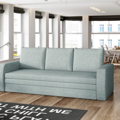 Schlafsofa mit Stauraum LYSITHEA - hellblau