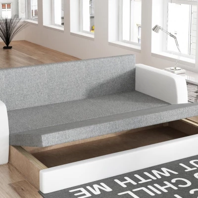 Schlafsofa mit Stauraum LYSITHEA - grau/schwarz