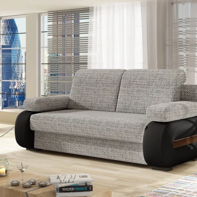 ZARELLE Zweisitzer-Sofa mit Stauraum – Esche/Schwarz