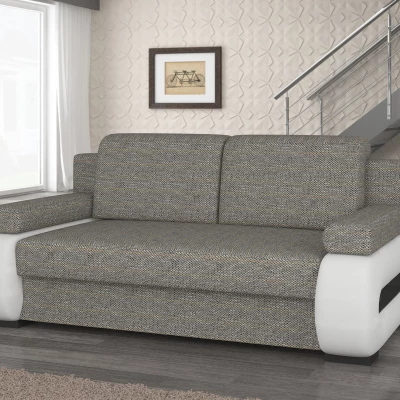 ZARELLE Zweisitzer-Sofa mit Stauraum – Esche/Weiß