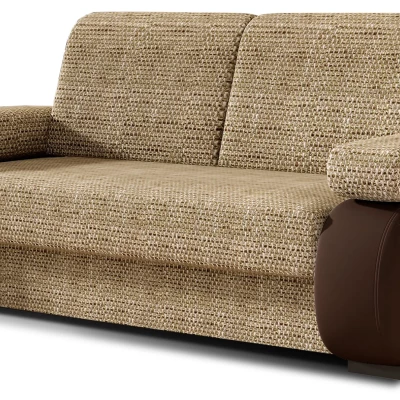 ZARELLE Zweisitzer-Sofa mit Stauraum – Dunkelbeige/Braun