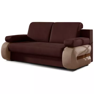 ZARELLE Zweisitzer-Sofa mit Stauraum - dunkelbraun / hellbraun