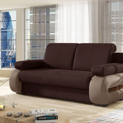 ZARELLE Zweisitzer-Sofa mit Stauraum - dunkelbraun / hellbraun