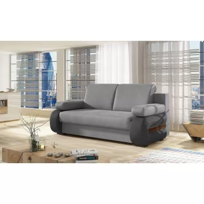 ZARELLE Zweisitzer-Sofa mit Stauraum – Hellgrau / Dunkelgrau