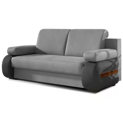 ZARELLE Zweisitzer-Sofa mit Stauraum – Hellgrau / Dunkelgrau