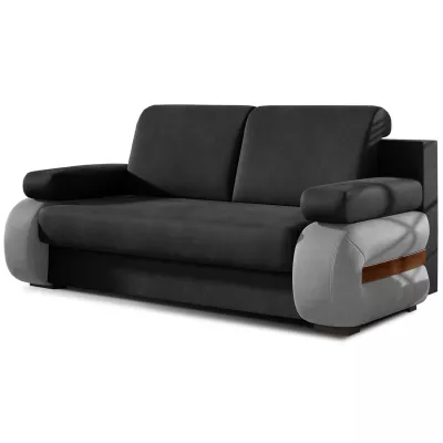 ZARELLE Zweisitzer-Sofa mit Stauraum – Dunkelgrau/Hellgrau