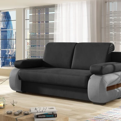ZARELLE Zweisitzer-Sofa mit Stauraum – Dunkelgrau/Hellgrau