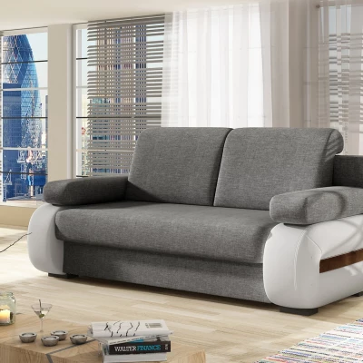ZARELLE Zweisitzer-Sofa mit Stauraum - grau/weiß