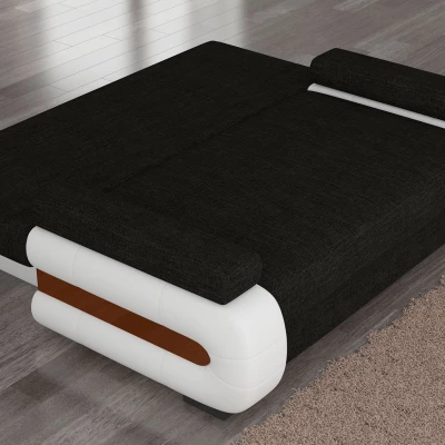 ZARELLE Zweisitzer-Sofa mit Stauraum – schwarz/weiß