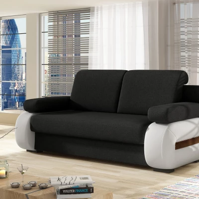 ZARELLE Zweisitzer-Sofa mit Stauraum – schwarz/weiß