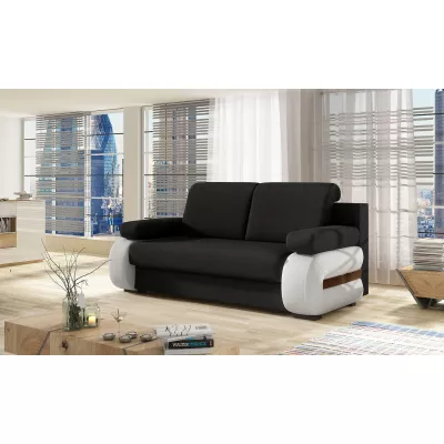 ZARELLE Zweisitzer-Sofa mit Stauraum – schwarz/weiß