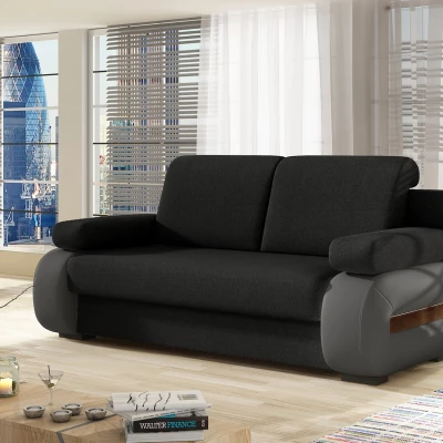 ZARELLE Zweisitzer-Sofa mit Stauraum – schwarz/grau