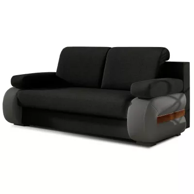 ZARELLE Zweisitzer-Sofa mit Stauraum – schwarz/grau