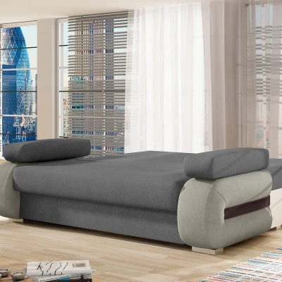 ZARELLE Zweisitzer-Sofa mit Stauraum - grau/hellgrau