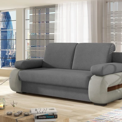 ZARELLE Zweisitzer-Sofa mit Stauraum - grau/hellgrau