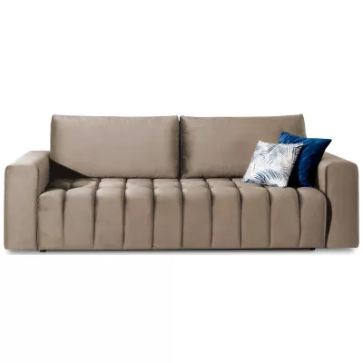 Sofa mit Stauraum ILANIS – hellbraun