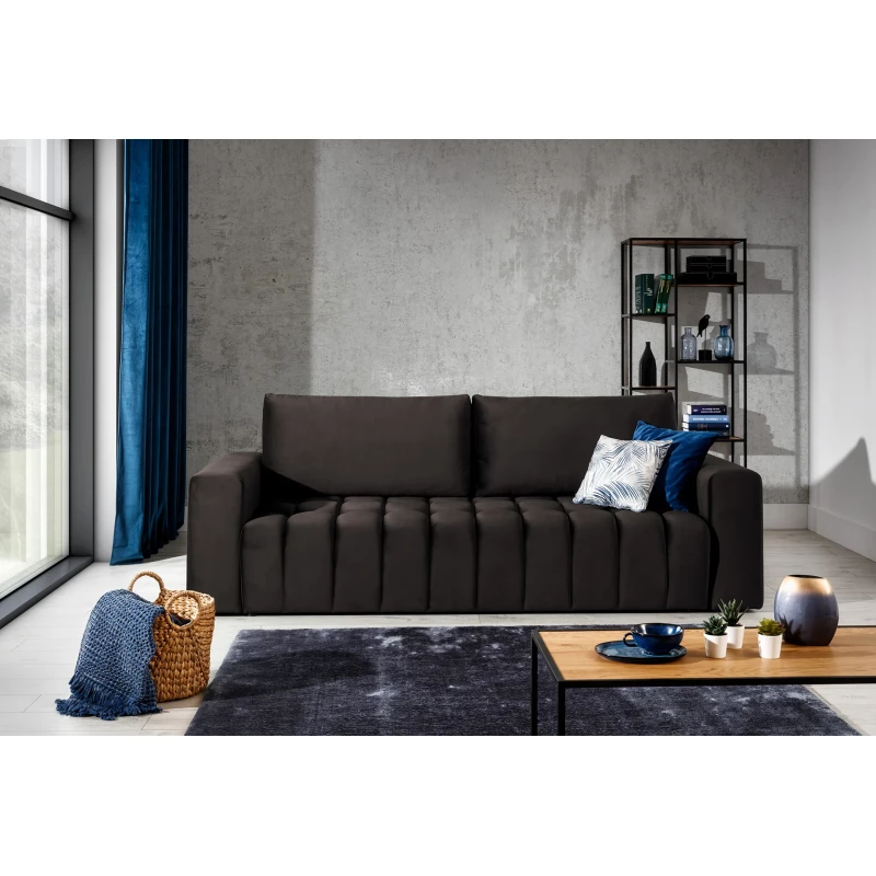 Sofa mit Stauraum ILANIS – dunkelbraun