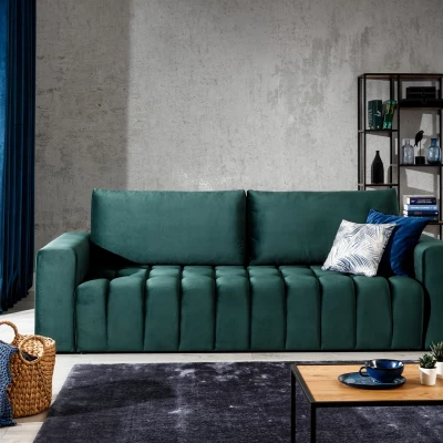 Sofa mit Stauraum ILANIS - grün