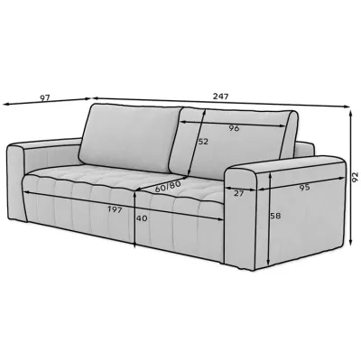 Sofa mit Stauraum ILANIS - Senf