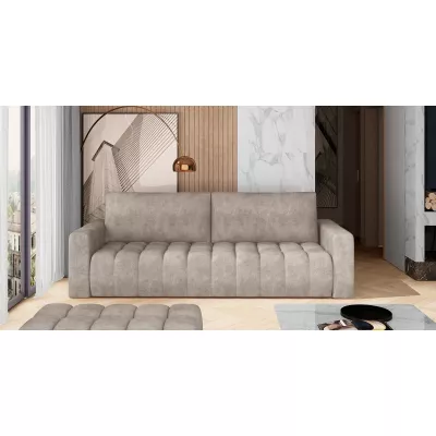 Sofa mit Stauraum ILANIS – beiges Öko-Leder